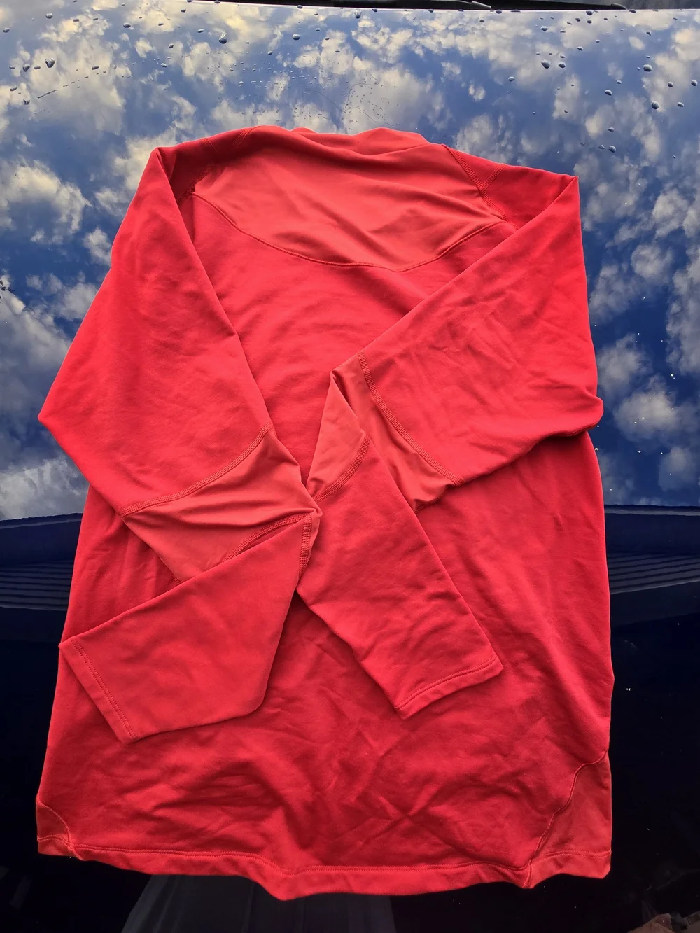 adidas Men's Red Long-Sleeve Performance Shirt